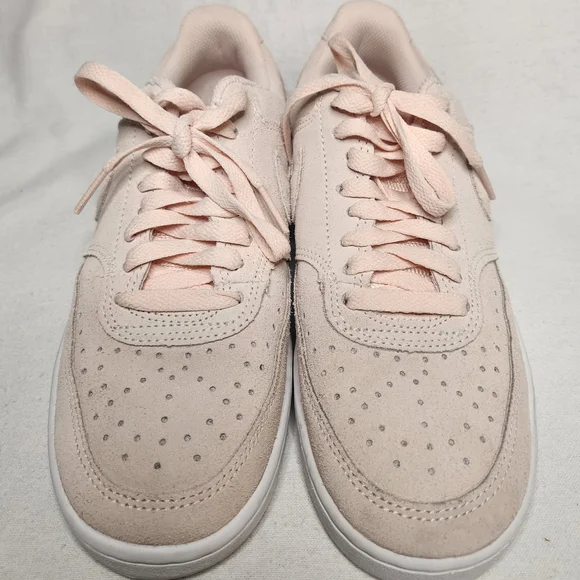 Nike Court Vision Low Orange Pearl Pink And White Size 8 - Picture 3 of 5